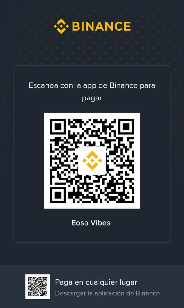 QR Binance Eosa Vibes